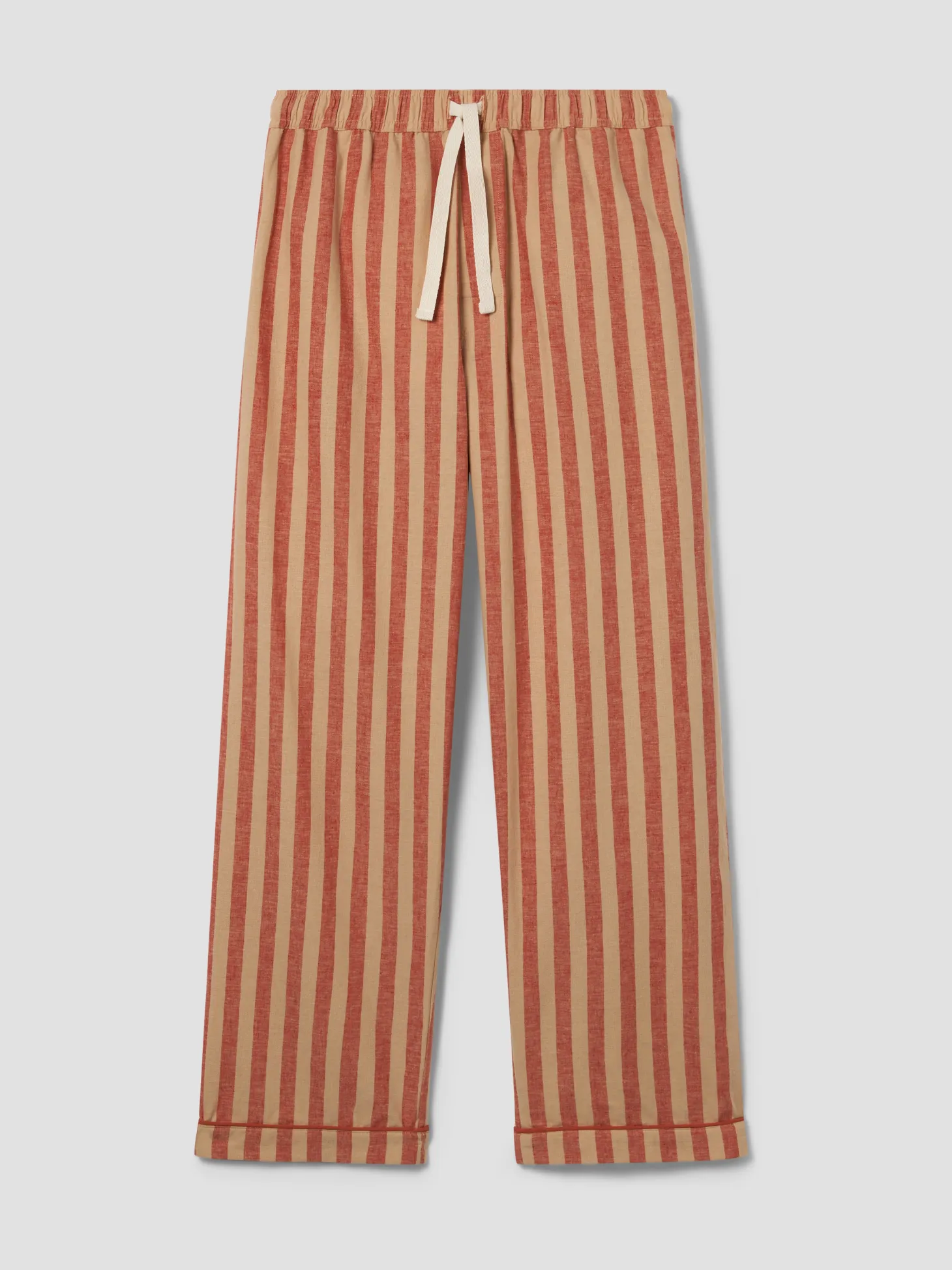 Sandstone Red Pembroke Stripe Linen Blend Pajama Pants