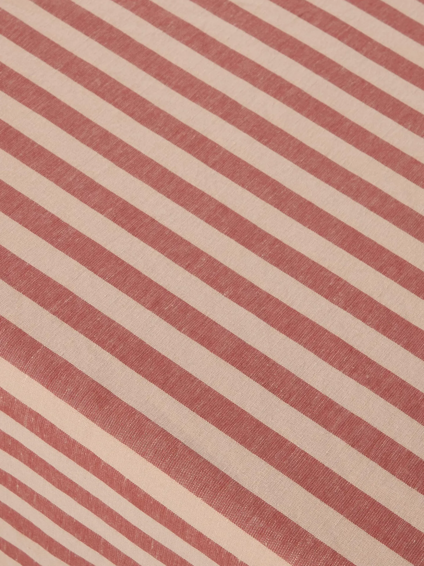 Sandstone Red Pembroke Stripe Linen Blend Tablecloth