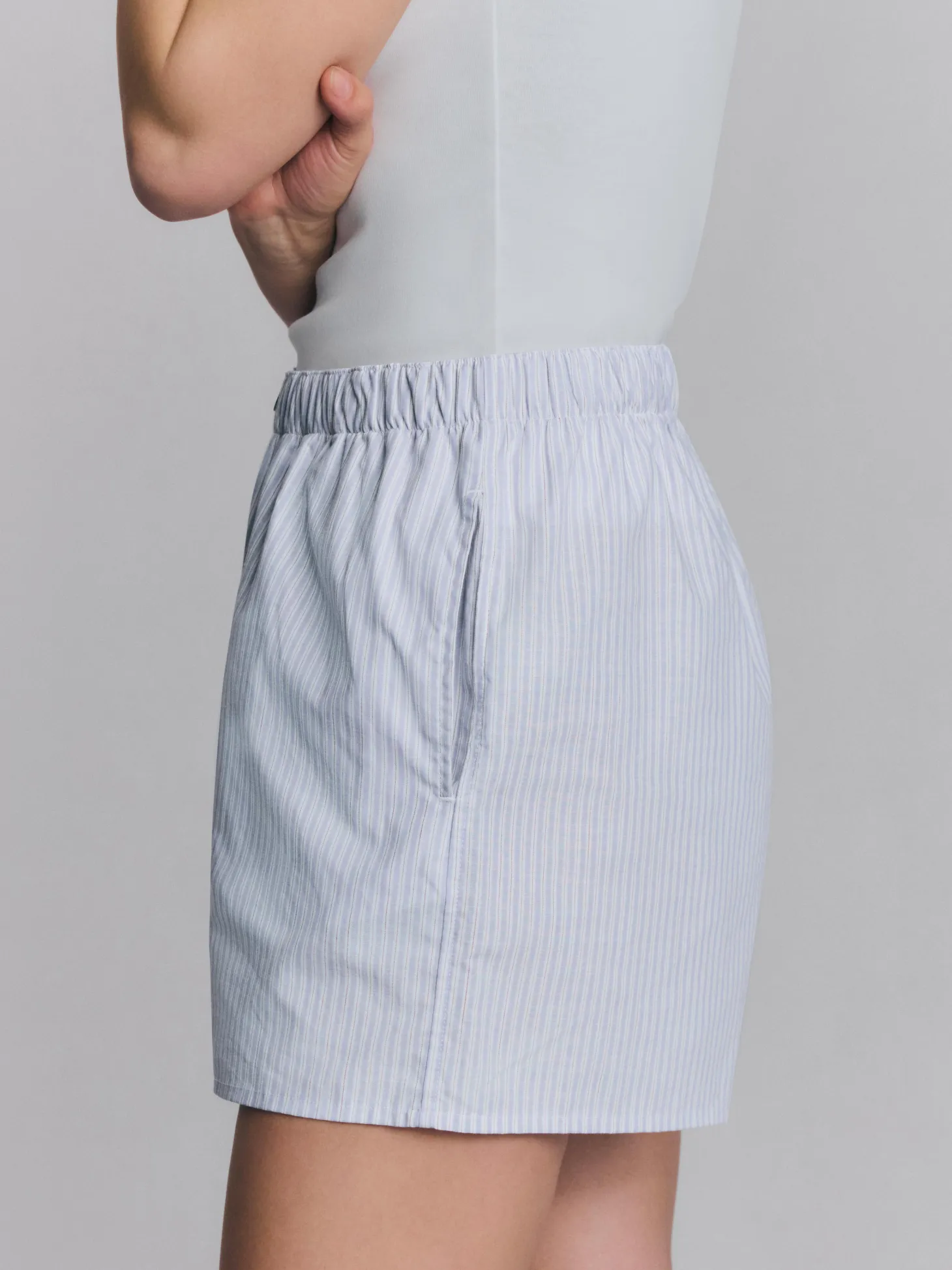 Sky Blue Stripe Cotton Boxer Shorts