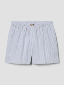 Sky Blue Stripe Cotton Boxer Shorts