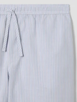 Sky Blue Stripe Cotton Pants