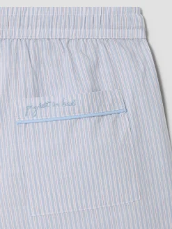 Sky Blue Stripe Cotton Pants
