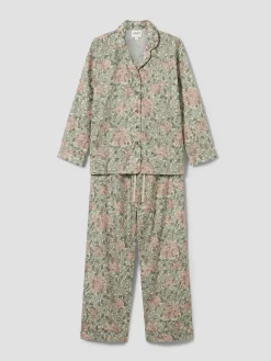 Soft Sage Honeysuckle Cotton Pajama Set