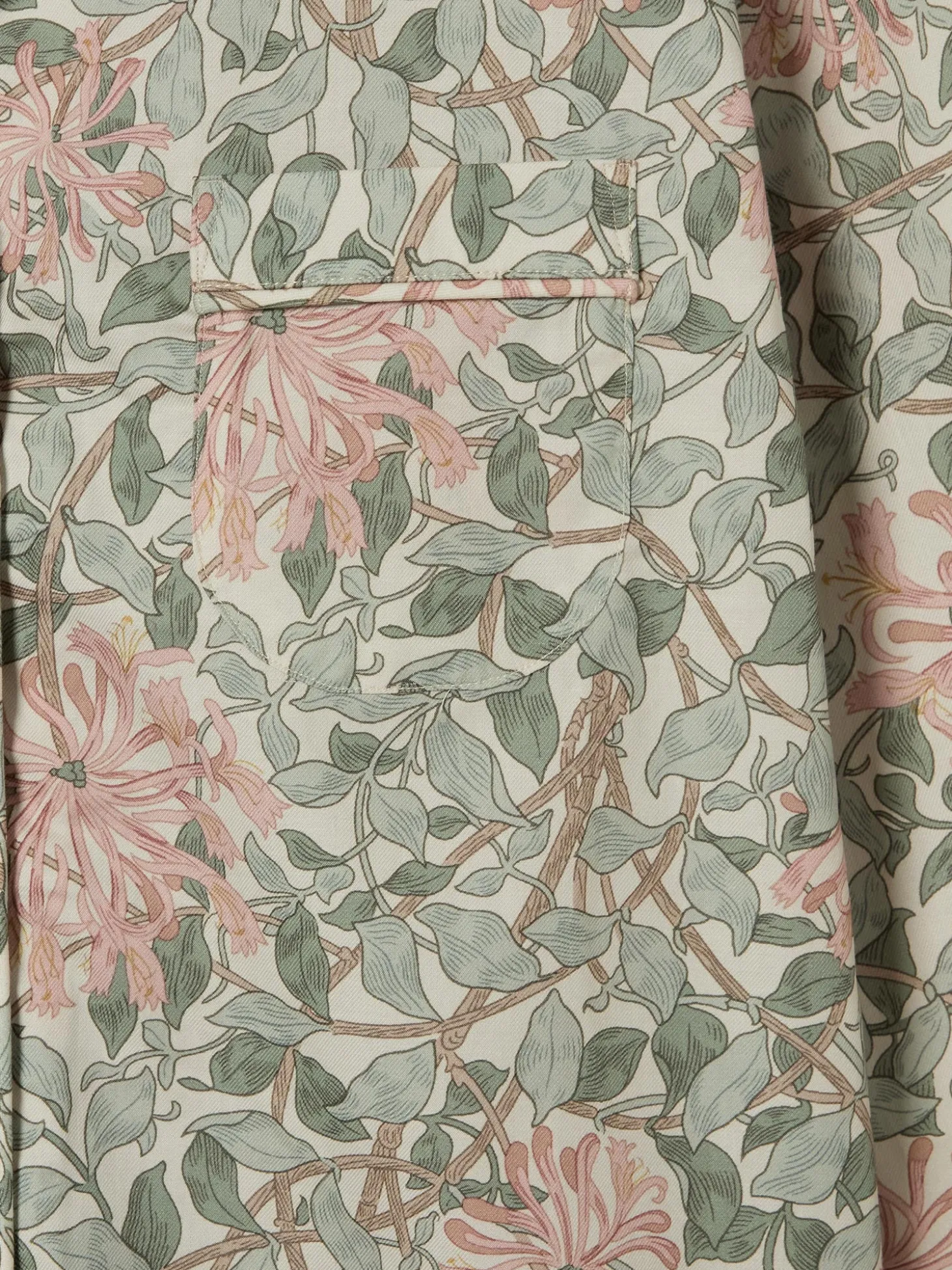 Soft Sage Honeysuckle Cotton Pajama Set