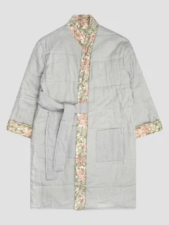 Soft Sage Honeysuckle Linen Housecoat