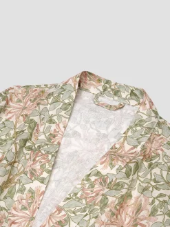 Soft Sage Honeysuckle Linen Robe
