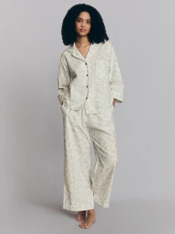 Spring Sprig Floral Cotton Cropped Pajama Set