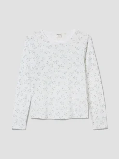 Spring Sprig Pointelle Long Sleeve Top