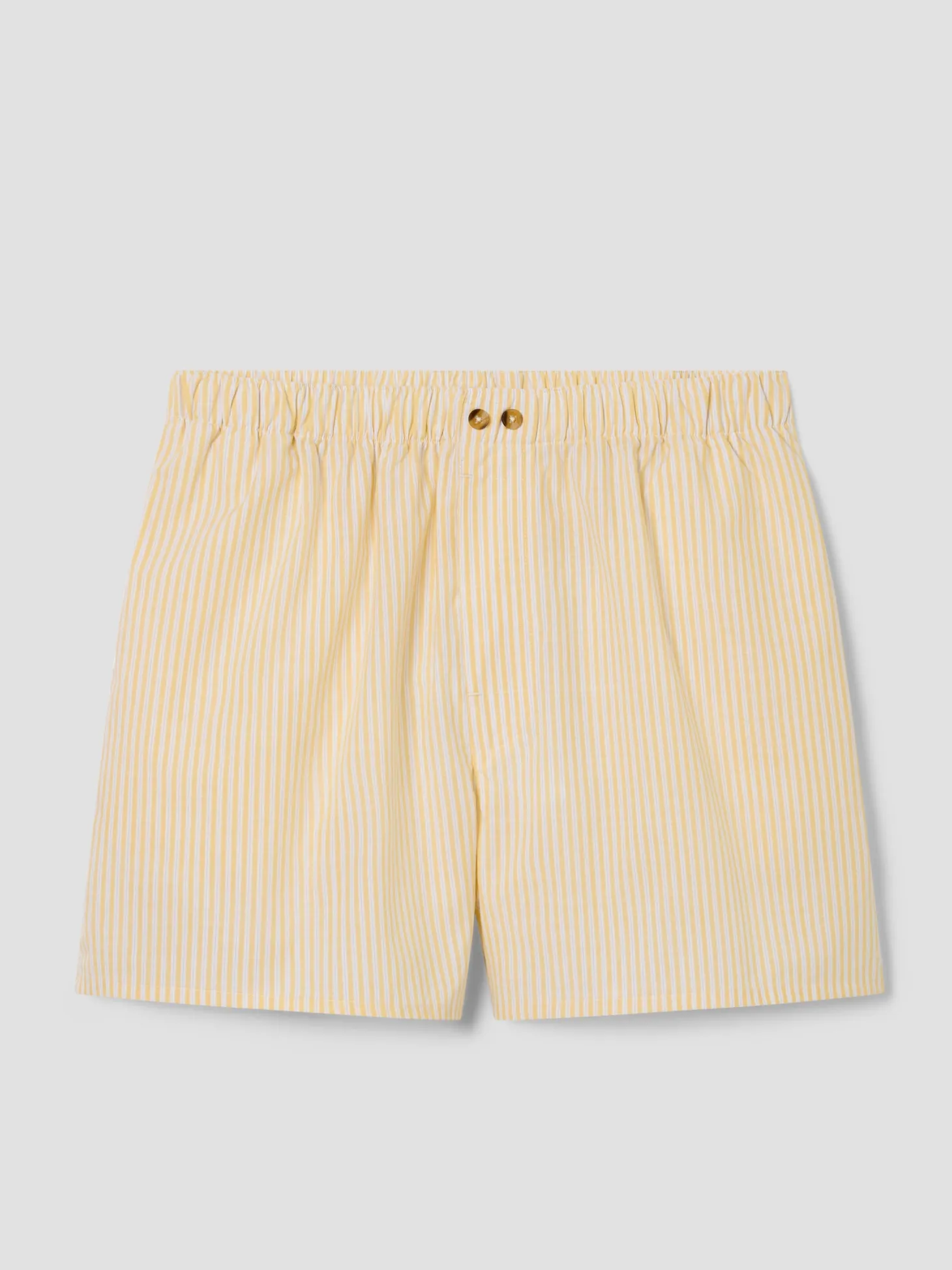 Sunny Yellow Stripe Cotton Boxer Shorts