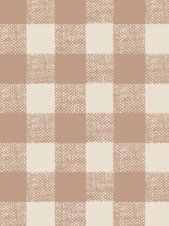 Warm Clay Gingham Wallpaper