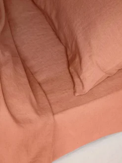 Warm Clay Linen Blend Fitted Sheet