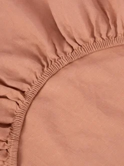 Warm Clay Linen Blend Fitted Sheet