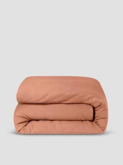 Warm Clay 100% Linen Duvet Cover