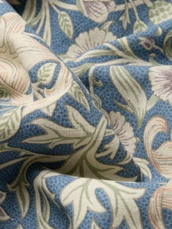 Webbs Blue Double Bough Linen Blend Duvet Cover