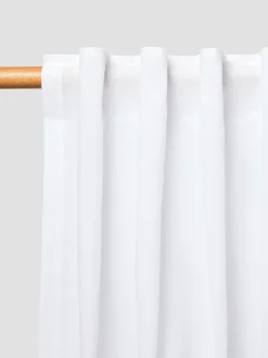 White Linen Blend Curtain (Pair)