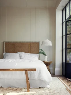 White Linen Blend Duvet Cover