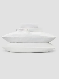 White Linen Blend Sheet Set