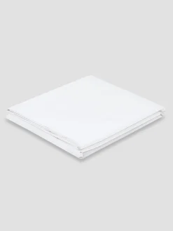 White Washed Cotton Percale Flat Sheet