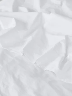 White Washed Cotton Percale Flat Sheet