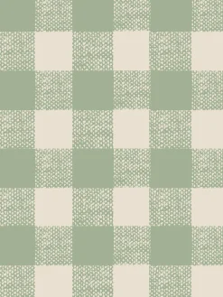 Winter Sage Gingham Wallpaper