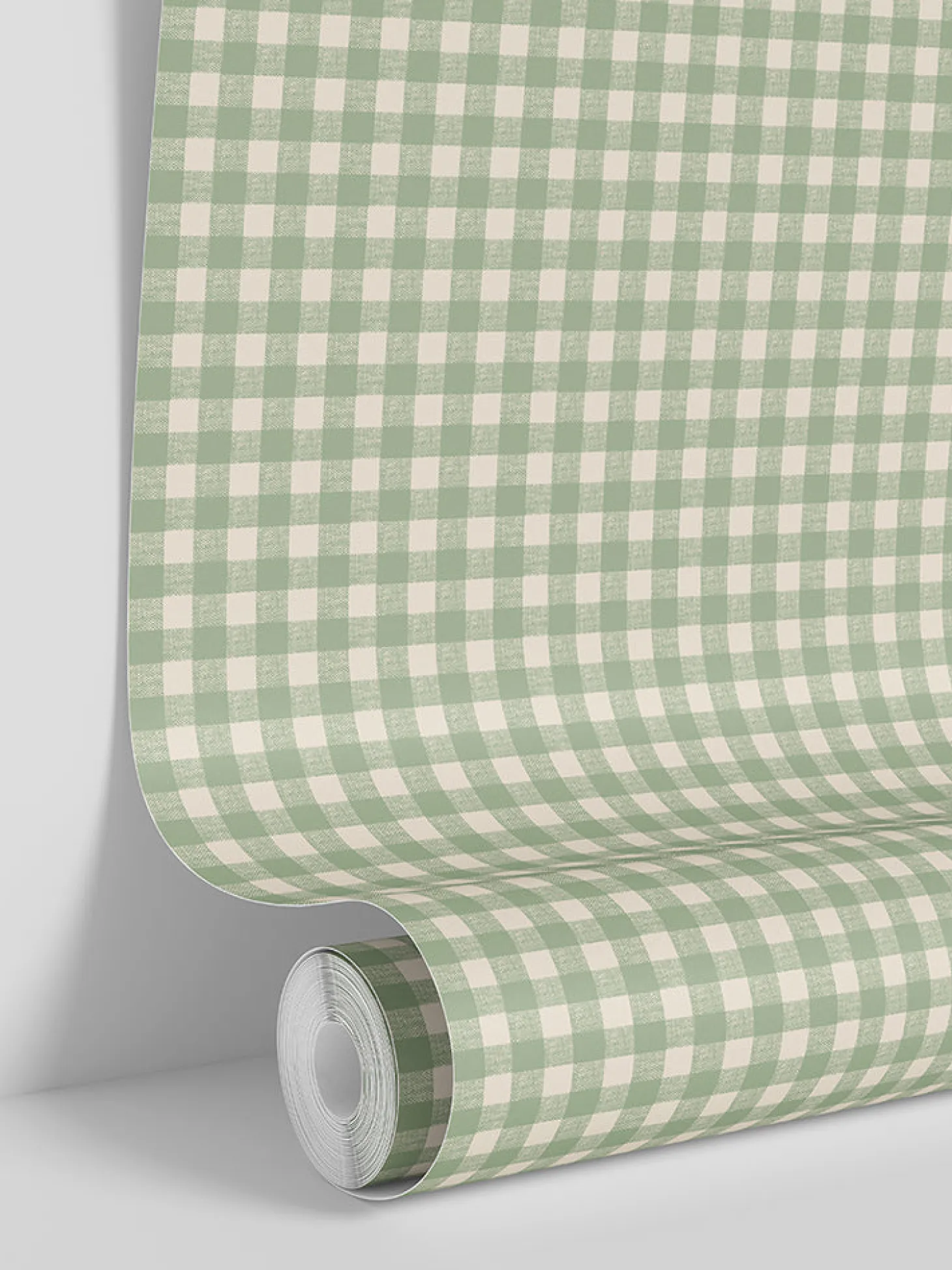 Winter Sage Gingham Wallpaper