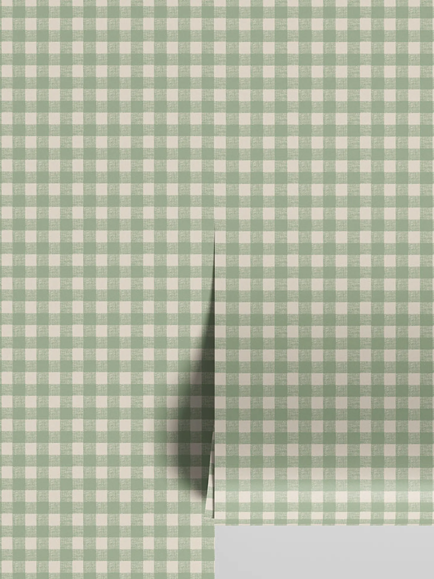 Winter Sage Gingham Wallpaper